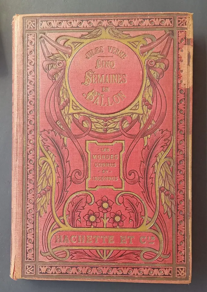 Livre ancien - Jules Verne : Cinq Semaines en Ballon - 1917