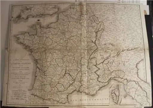 Carte de France sous Napoléon premier - 1809 (85x60 cm)